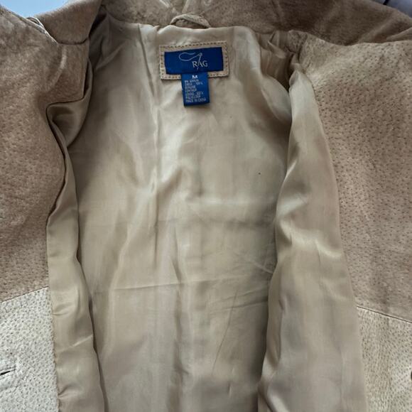Vintage Genuine Suede Jacket Rag Women’s Med Boho Western Retro Y2K - Picture 9 of 9